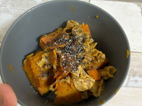 豚バラとカボチャの炒め物